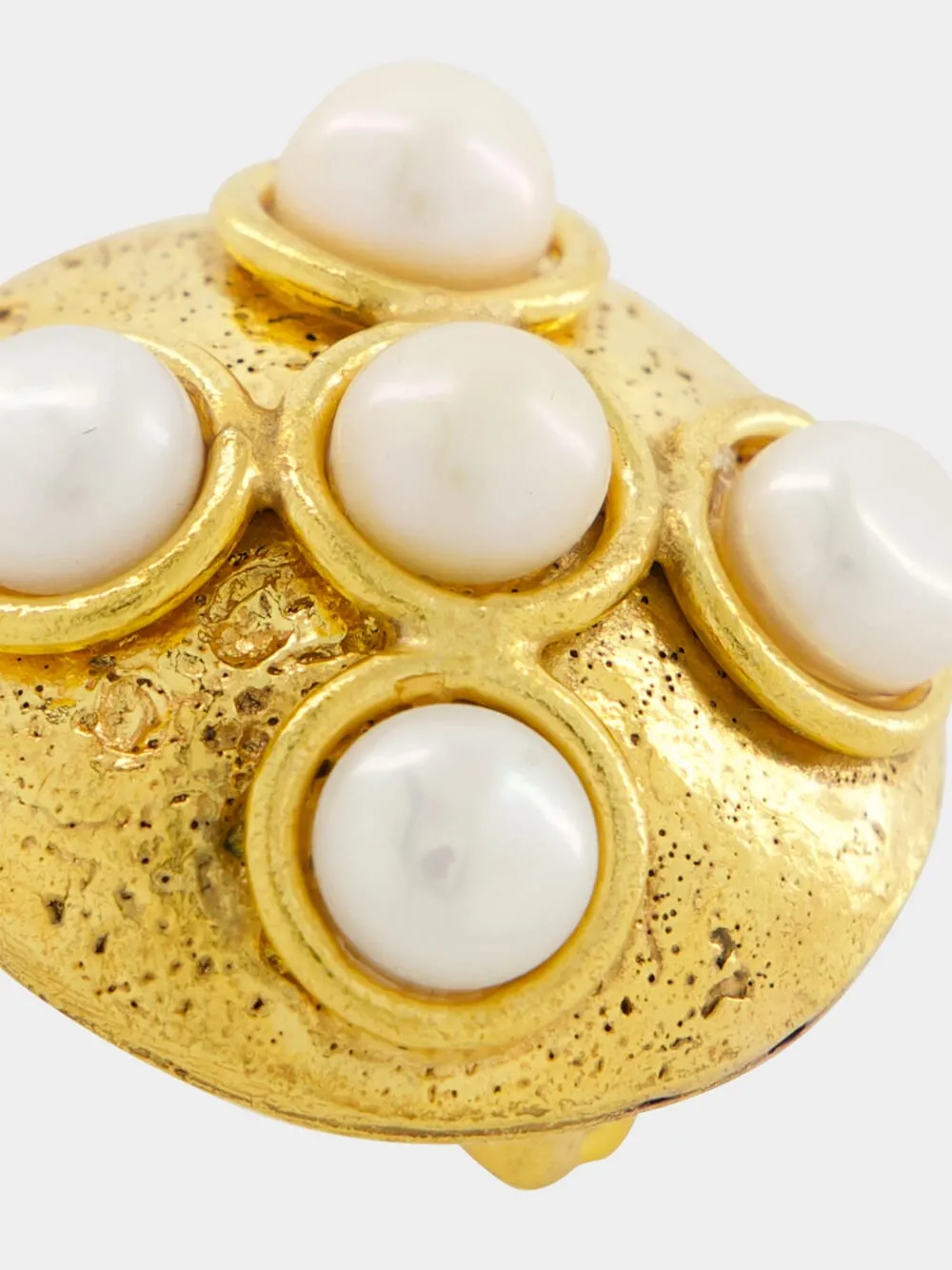 Gold Theodora Earrings with Pearls sold by Fashion Clinic product image thumbnail 3