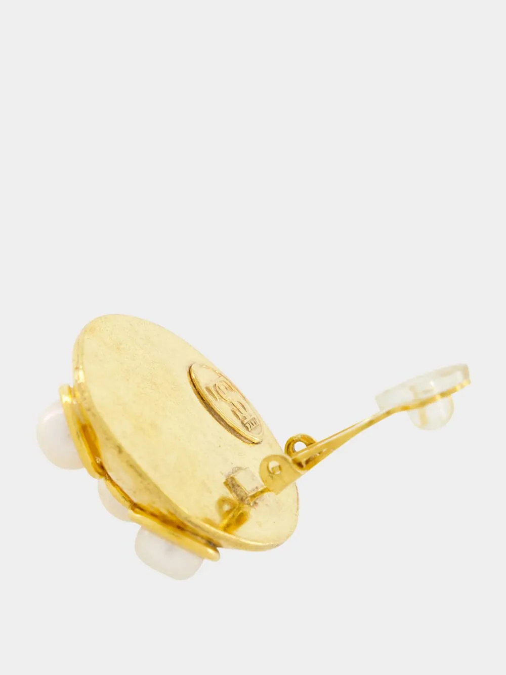 Gold Theodora Earrings with Pearls sold by Fashion Clinic product image thumbnail 4