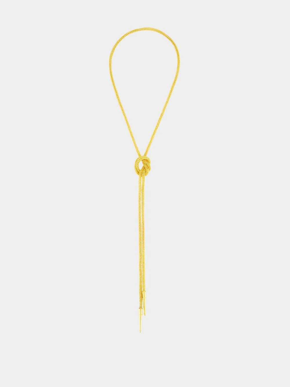 Gold Bolo Tie Pendant Necklace sold by Fashion Clinic product image thumbnail 2