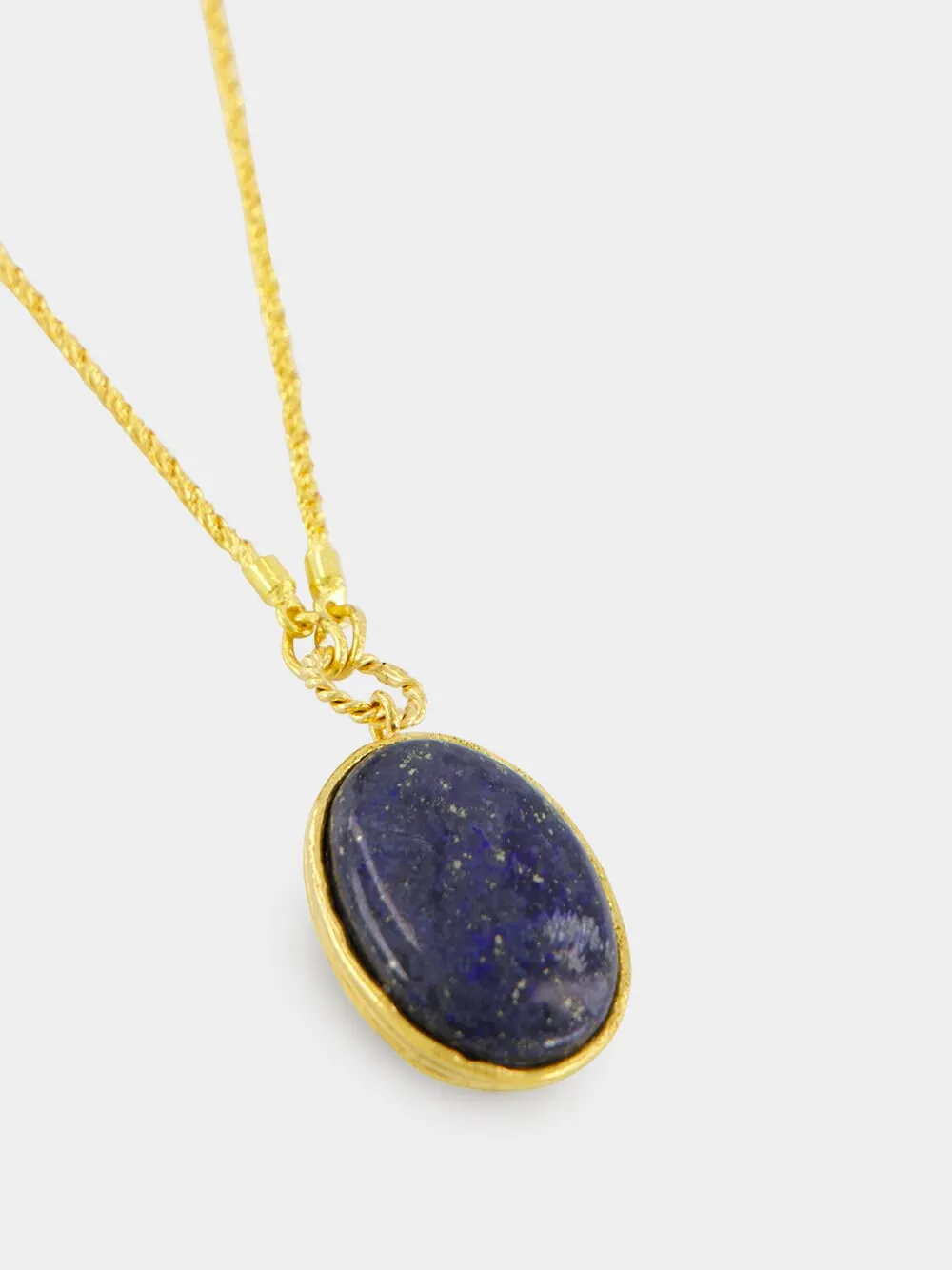 Gold Talisman Reversible Necklace with Lapis Lazuli and Tiger Eye sold by Fashion Clinic product image thumbnail 3