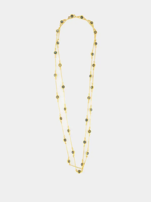 Gold Candies Necklace with Labradorite sold by Fashion Clinic