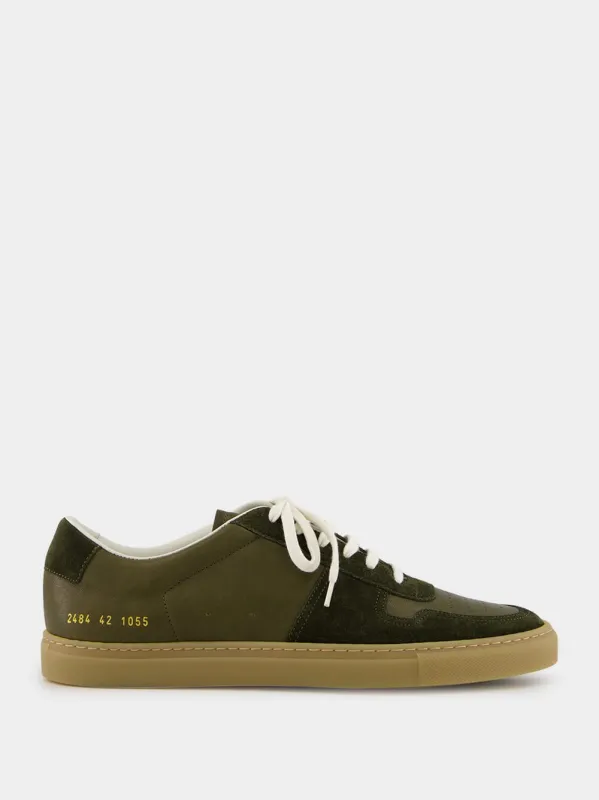 Olive Green Ball Duo Slim Sneakers sold by Fashion Clinic