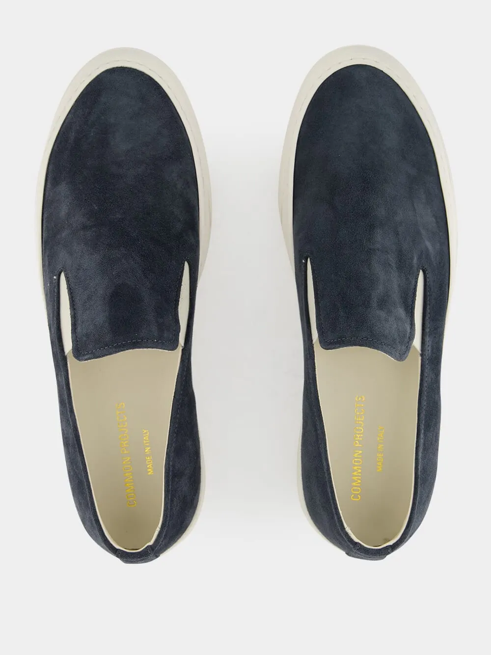 Dark Blue Suede Slip-On Sneakers sold by Fashion Clinic product image thumbnail 4