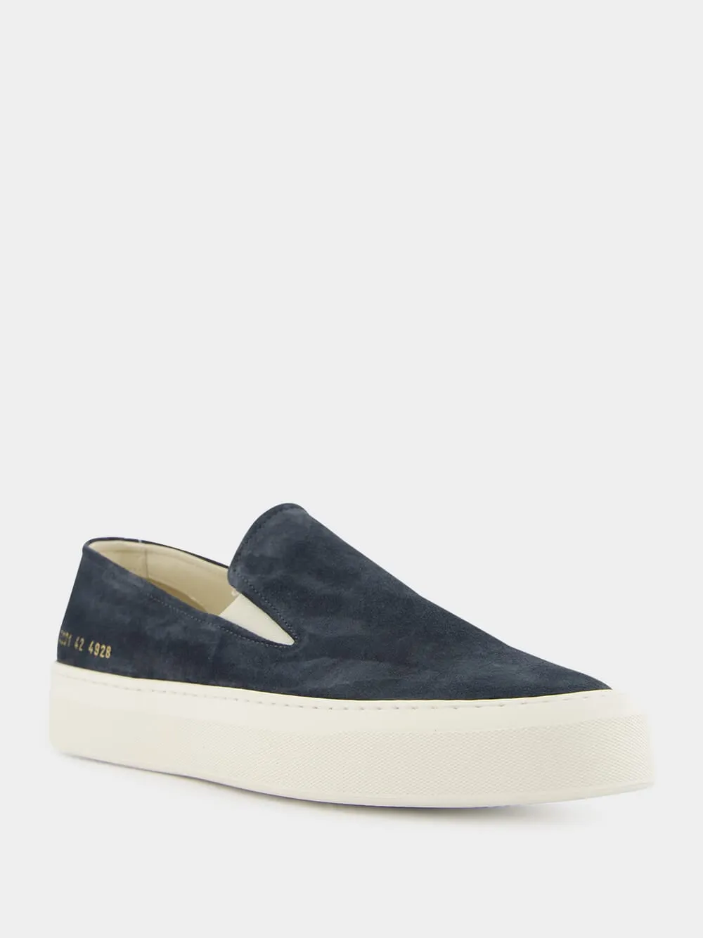 Dark Blue Suede Slip-On Sneakers sold by Fashion Clinic product image thumbnail 2