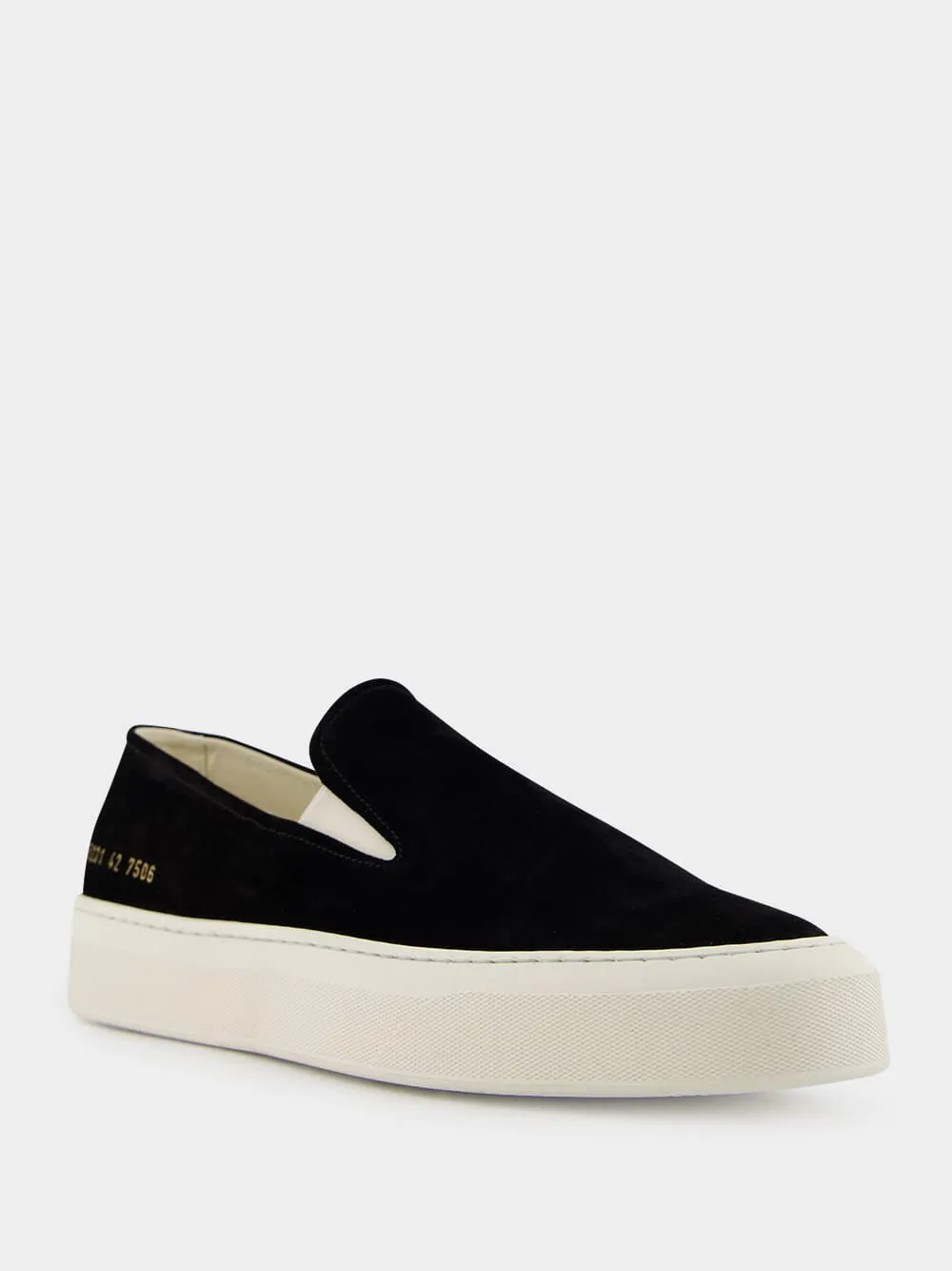 Black Suede Slip-On Sneakers sold by Fashion Clinic product image thumbnail 2