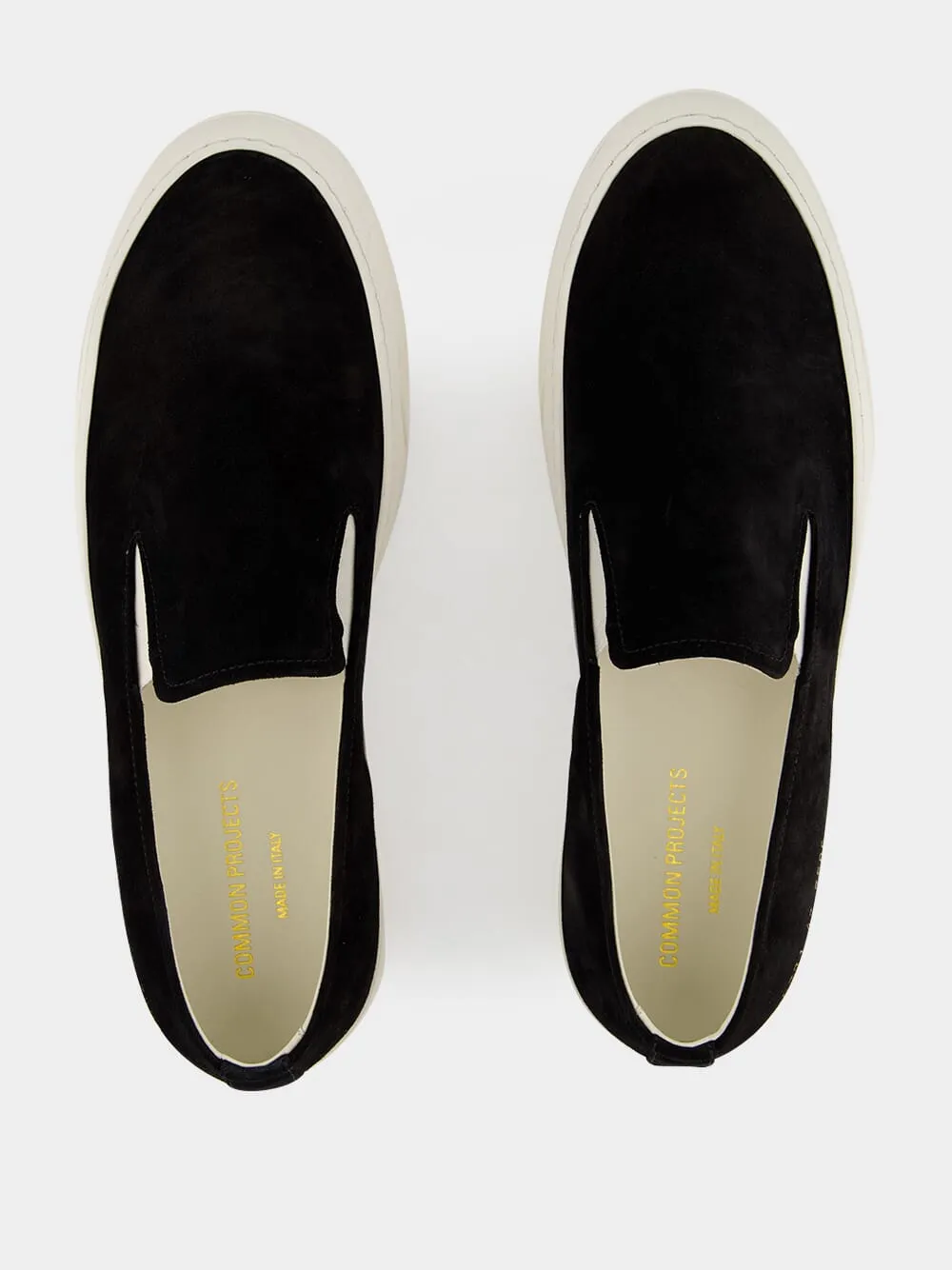 Black Suede Slip-On Sneakers sold by Fashion Clinic product image thumbnail 4