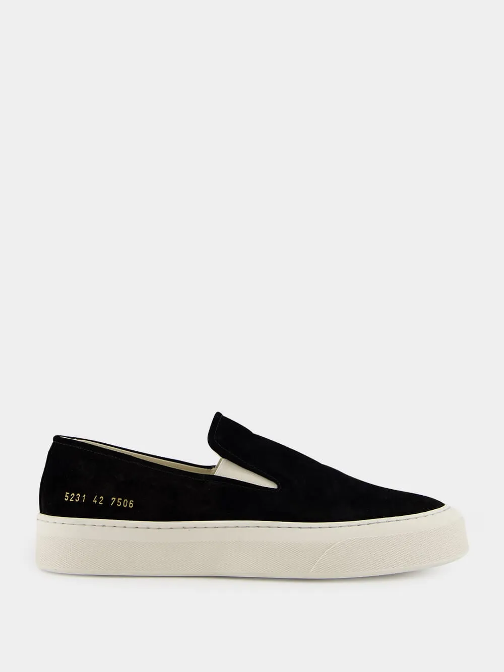 Black Suede Slip-On Sneakers sold by Fashion Clinic