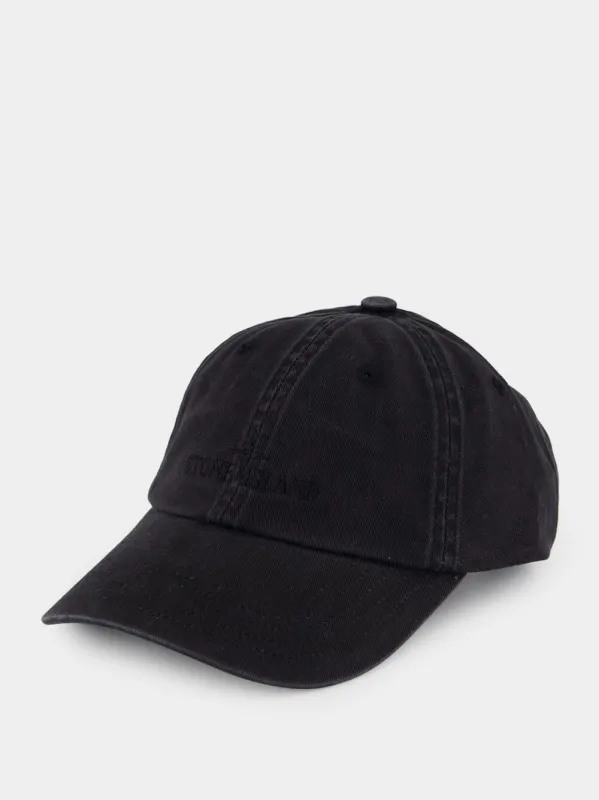Black Brushed Cotton Baseball Cap sold by Fashion Clinic