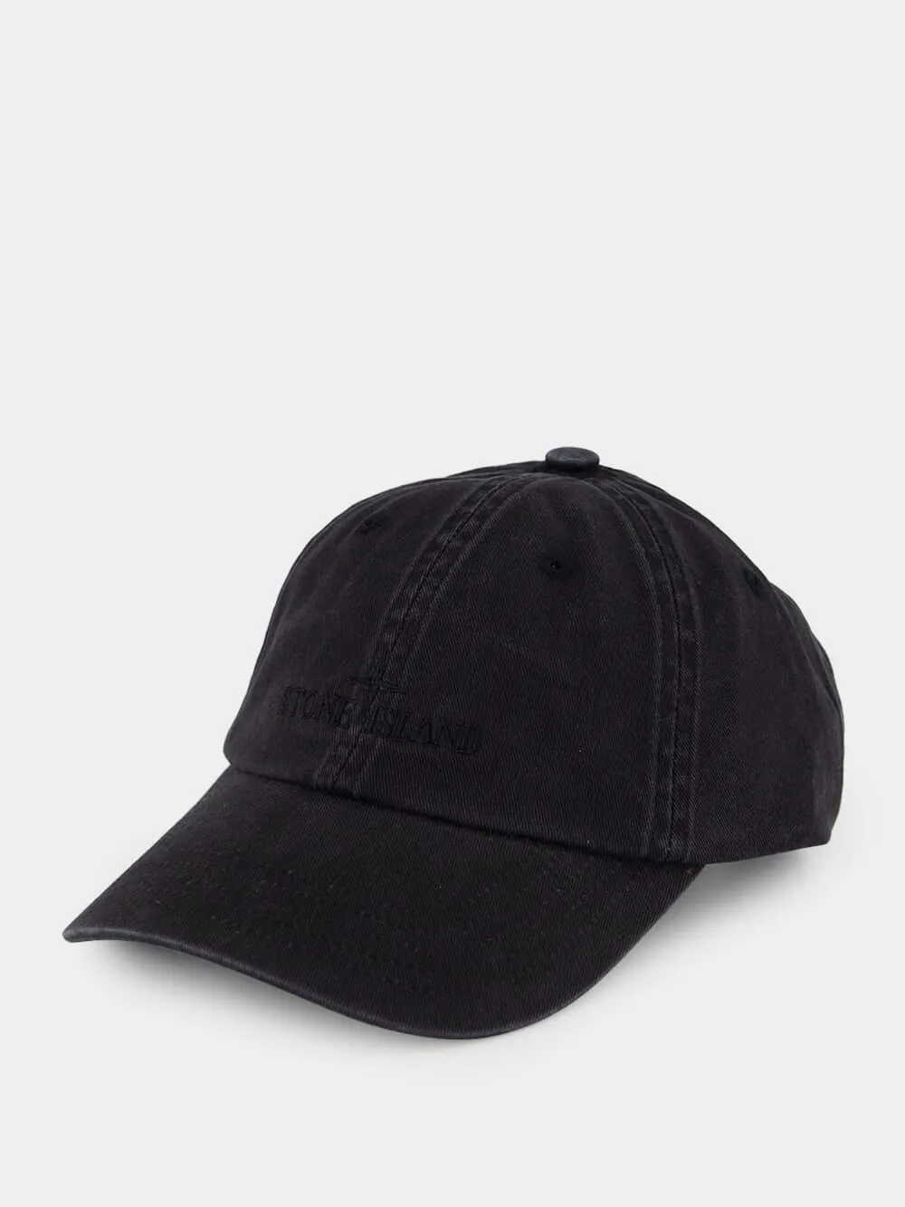 Black Brushed Cotton Baseball Cap sold by Fashion Clinic