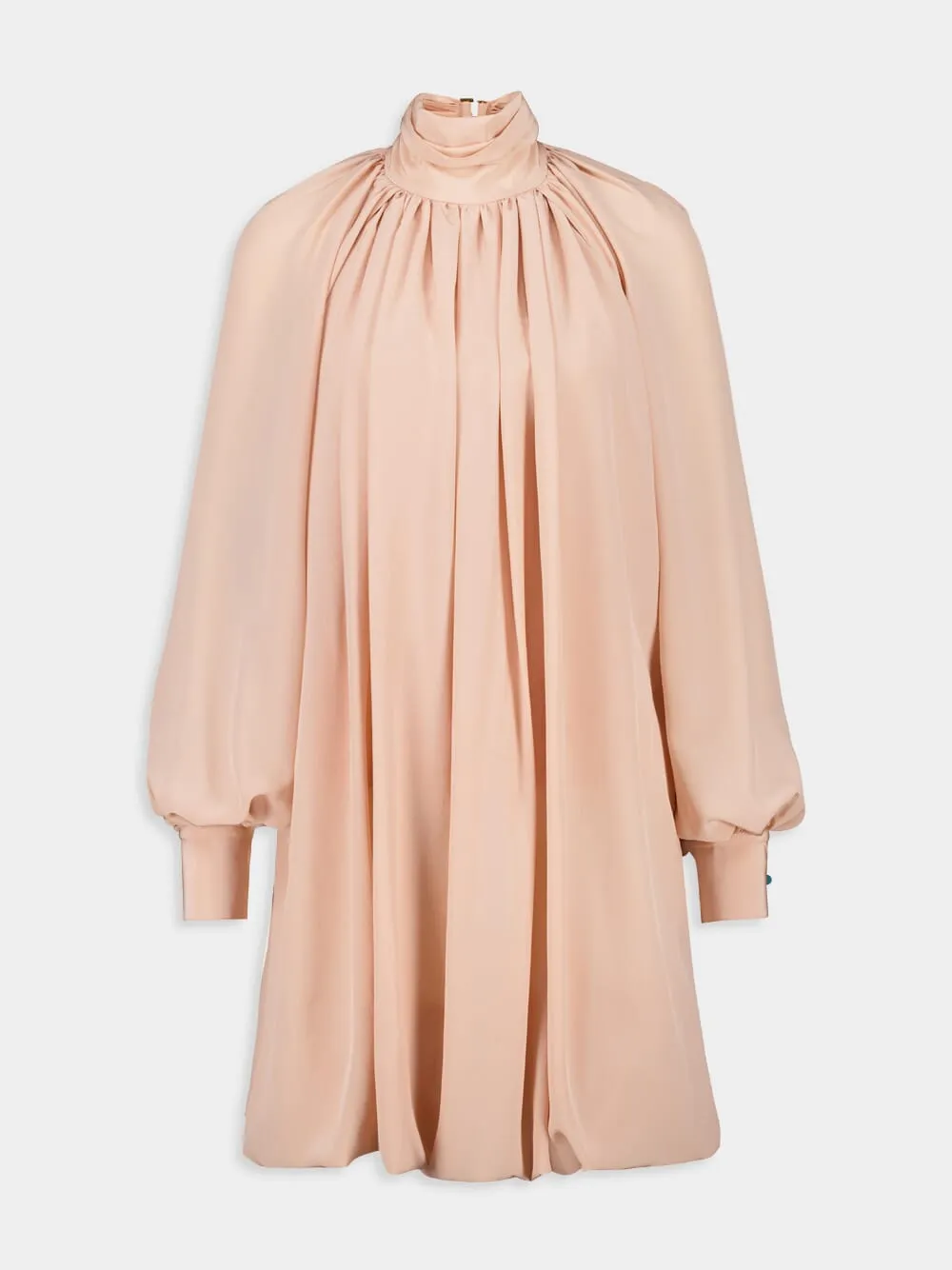 Rose High-Neck Silk Chiffon Mini Dress sold by Fashion Clinic