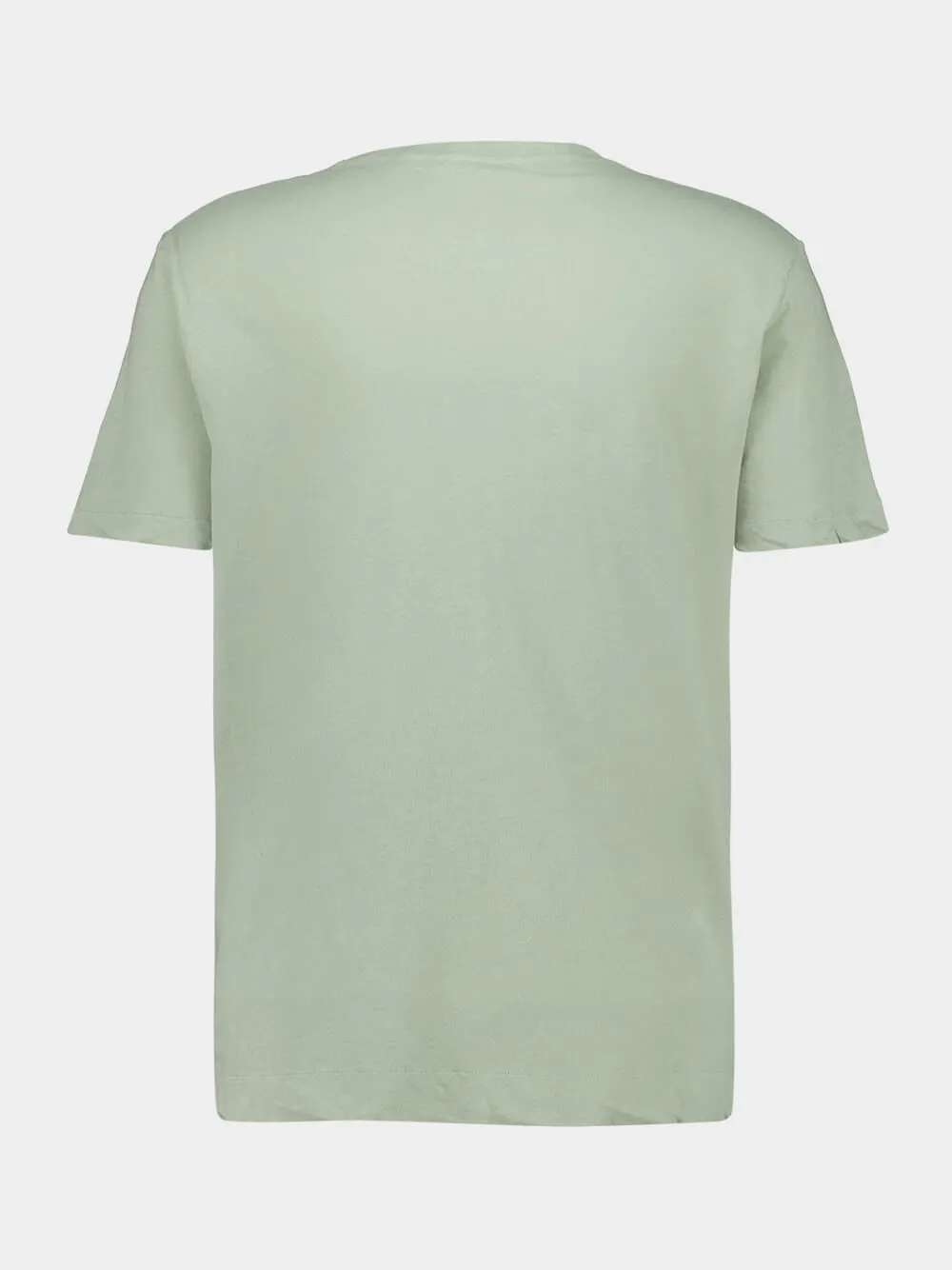 Light Green Cotton Linen Crew Neck T-Shirt sold by Fashion Clinic product image thumbnail 2