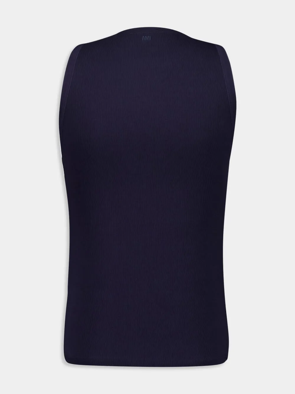 Night Blue Cotton Rib Tank Top sold by Fashion Clinic product image thumbnail 3