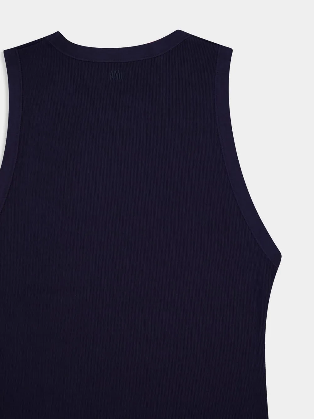 Night Blue Cotton Rib Tank Top sold by Fashion Clinic product image thumbnail 5