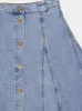 Sea Foam Illuminate Denim Flare Skirt sold by Fashion Clinic