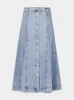 Sea Foam Illuminate Denim Flare Skirt sold by Fashion Clinic