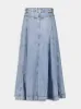 Sea Foam Illuminate Denim Flare Skirt sold by Fashion Clinic