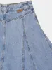 Sea Foam Illuminate Denim Flare Skirt sold by Fashion Clinic