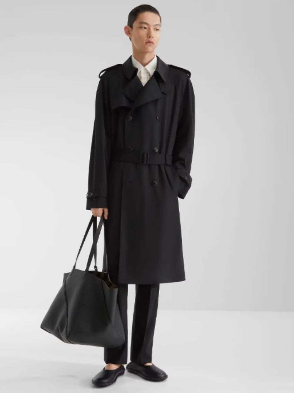 Black Selleria Diagonal Shopper Large sold by Fashion Clinic