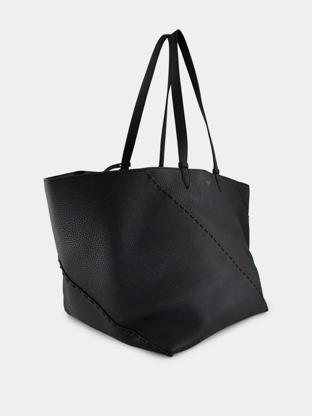 Black Selleria Diagonal Shopper Large sold by Fashion Clinic product image thumbnail 3