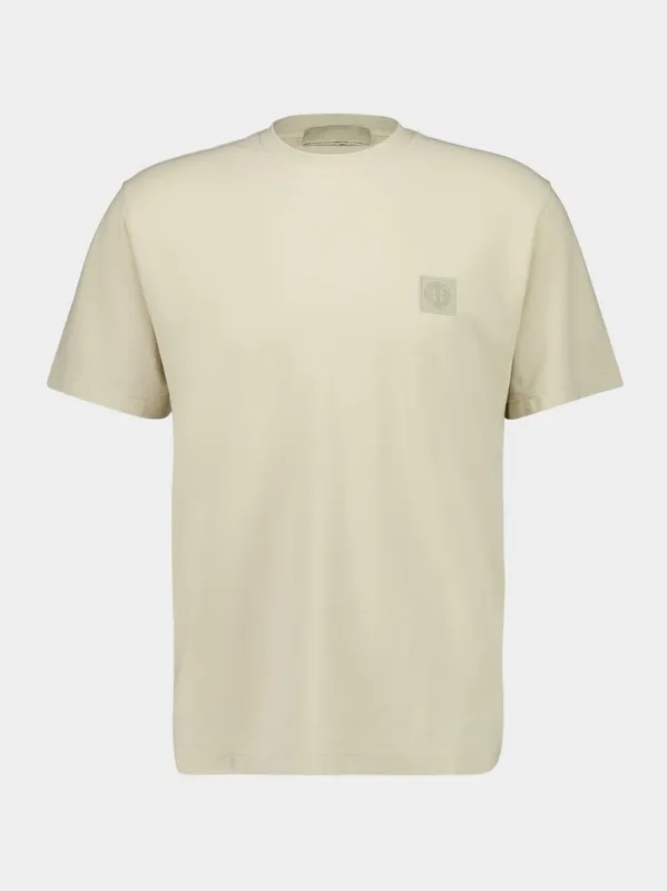Beige Crew Neck T-Shirt sold by Fashion Clinic