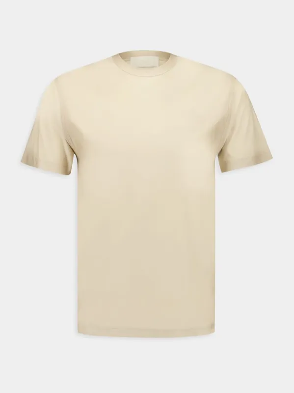 Beige Ghost Cotton T-Shirt sold by Fashion Clinic