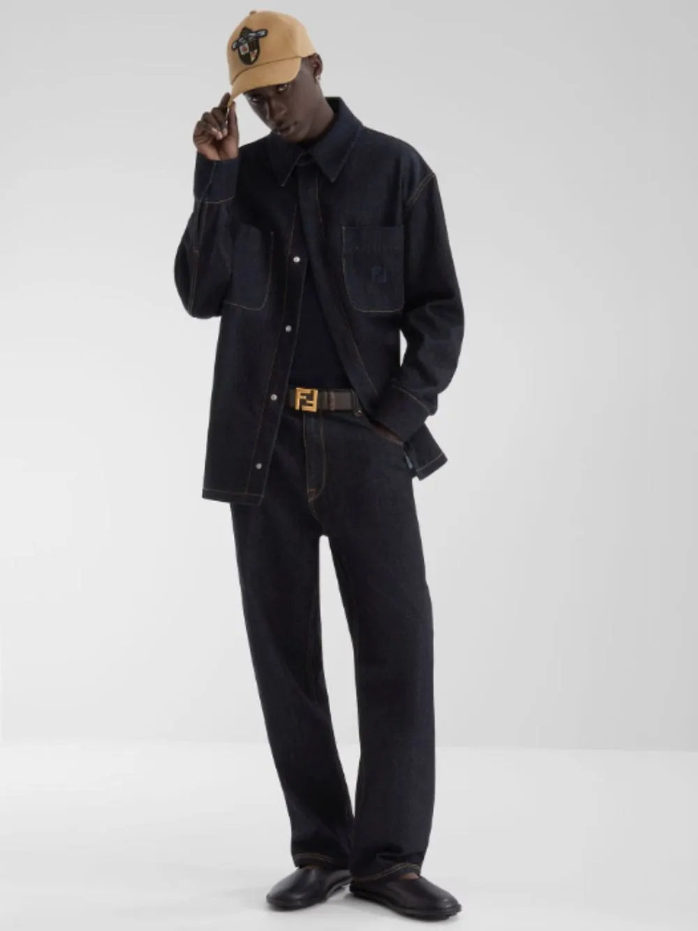 Brown FF Squared Reversible Belt sold by Fashion Clinic product image thumbnail 2