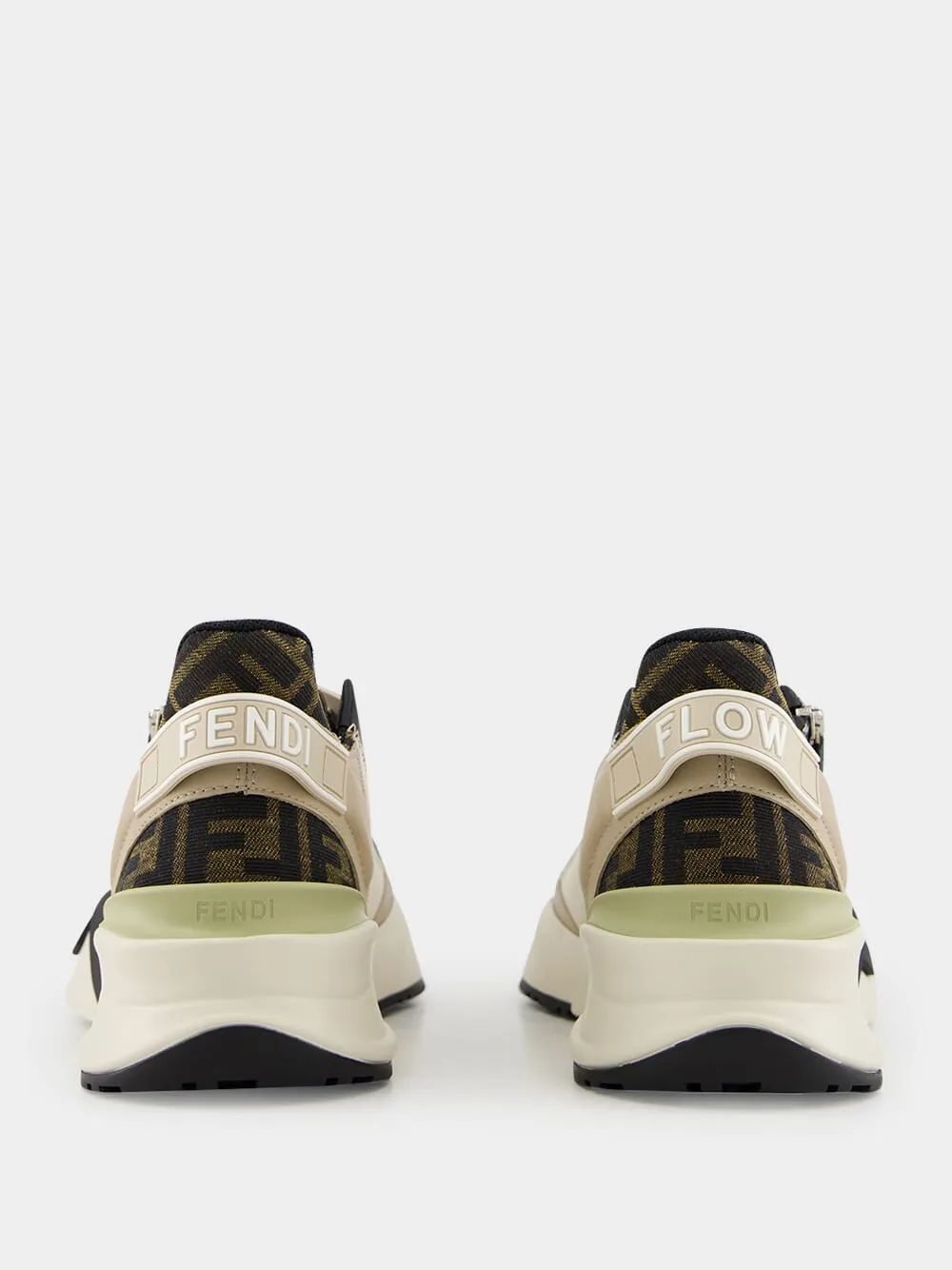 Flow Sneakers in Beige and Brown FF Jacquard sold by Fashion Clinic product image thumbnail 5