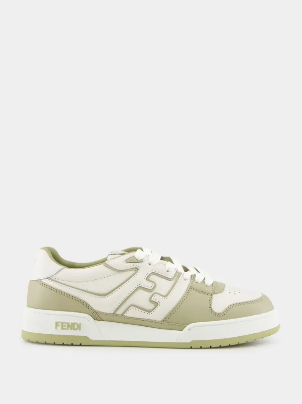 Sage Match Leather Sneakers sold by Fashion Clinic