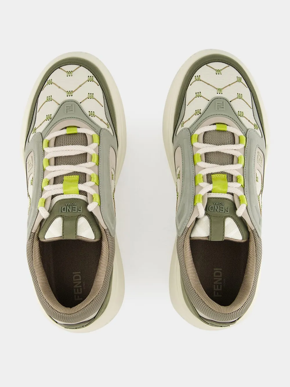Green Force Leather and Nubuck Sneakers sold by Fashion Clinic product image thumbnail 4