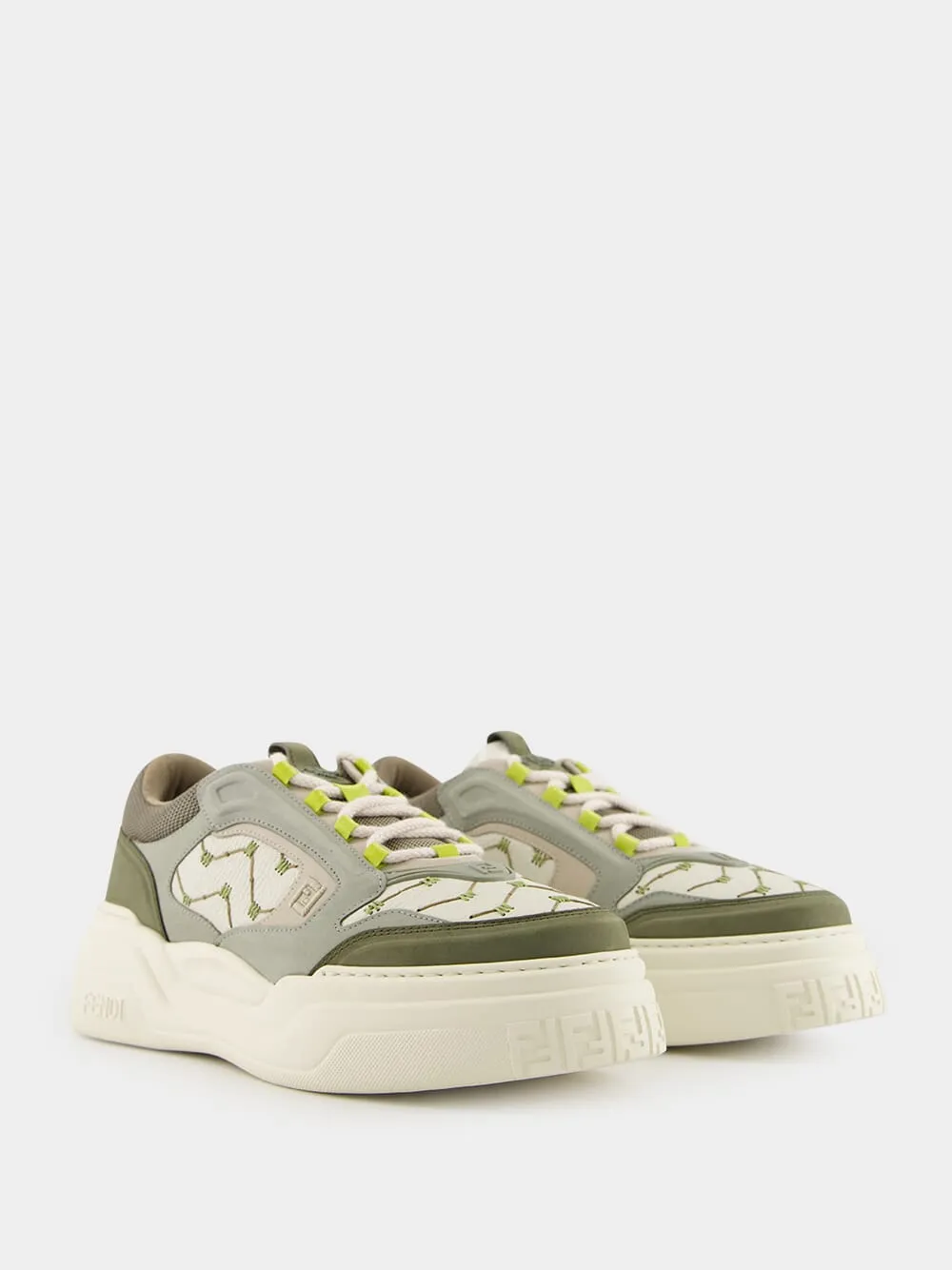 Green Force Leather and Nubuck Sneakers sold by Fashion Clinic product image thumbnail 3