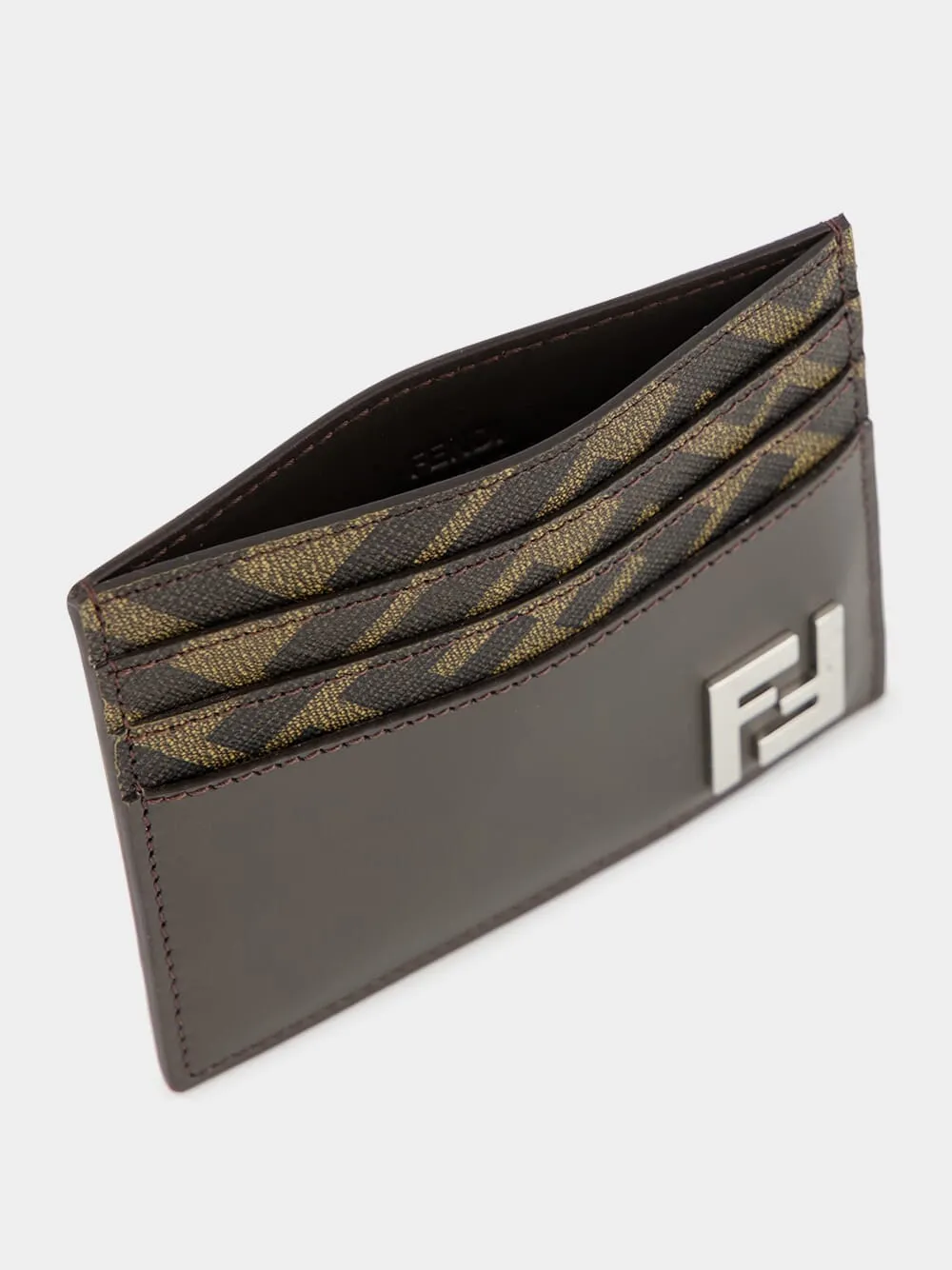 Brown FF Squared Card Holder sold by Fashion Clinic product image thumbnail 3