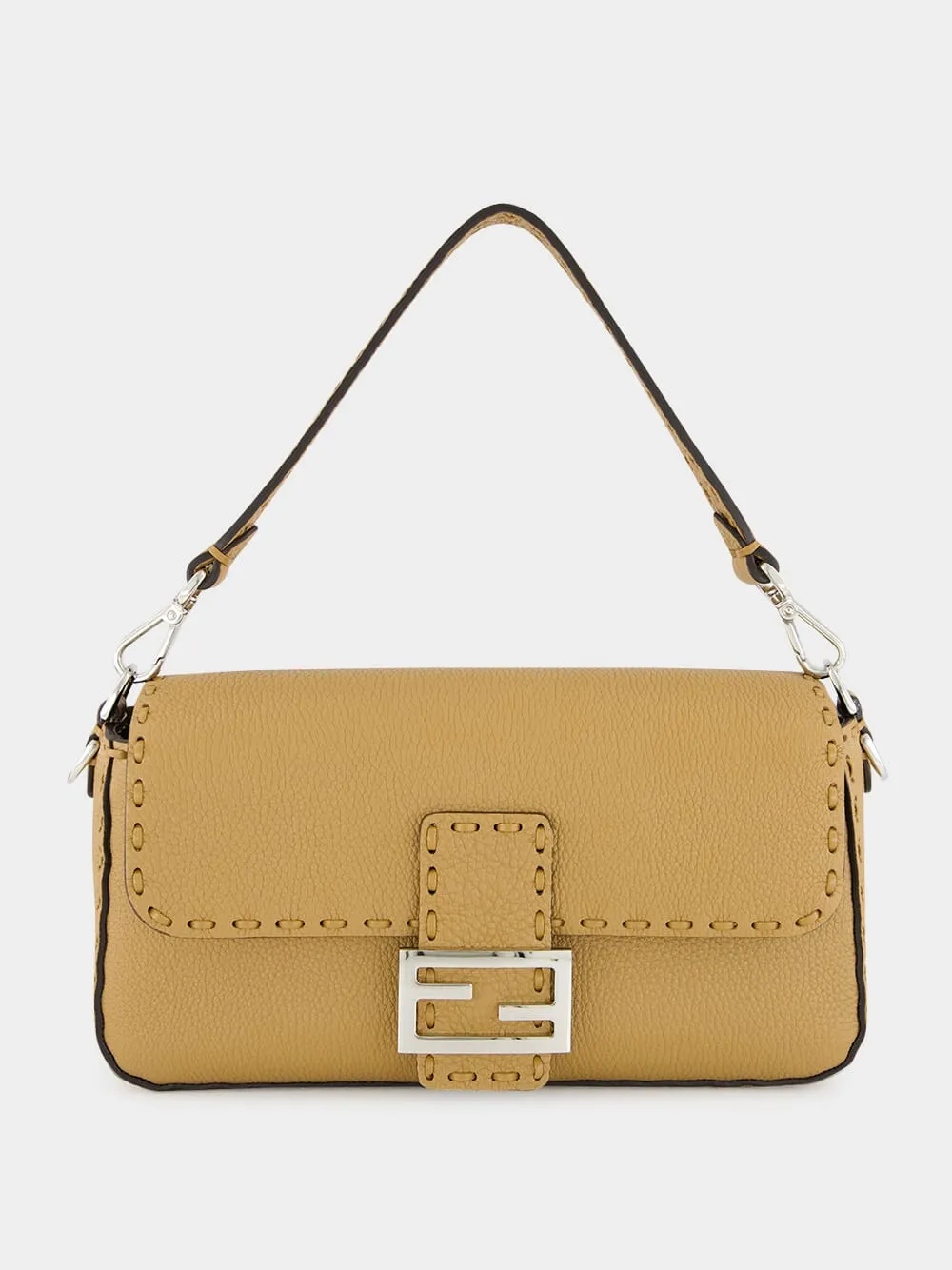 Cappuccino Baguette Selleria Bag sold by Fashion Clinic