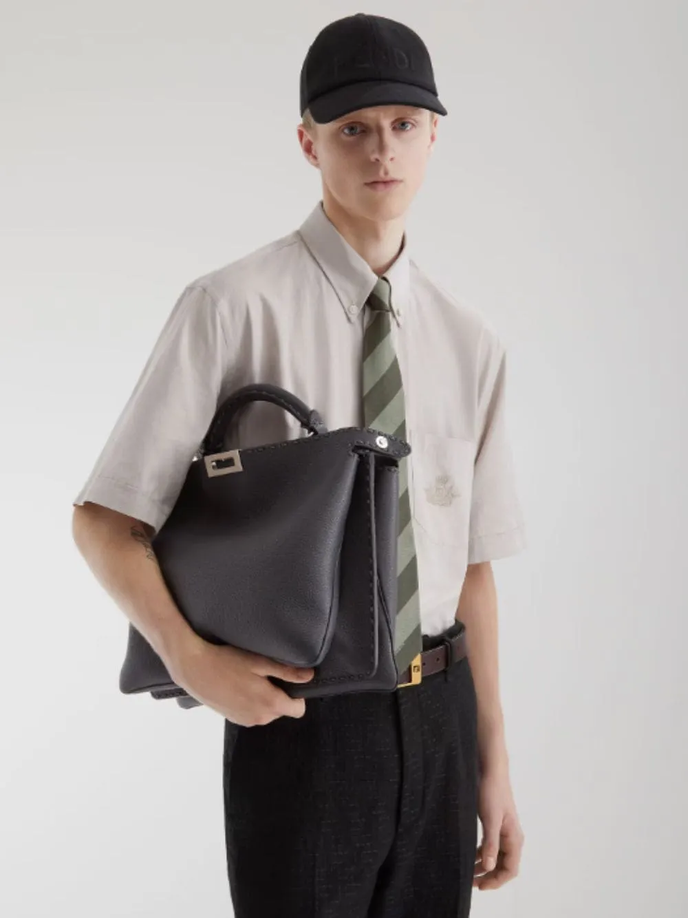 Black Cotton Baseball Cap sold by Fashion Clinic