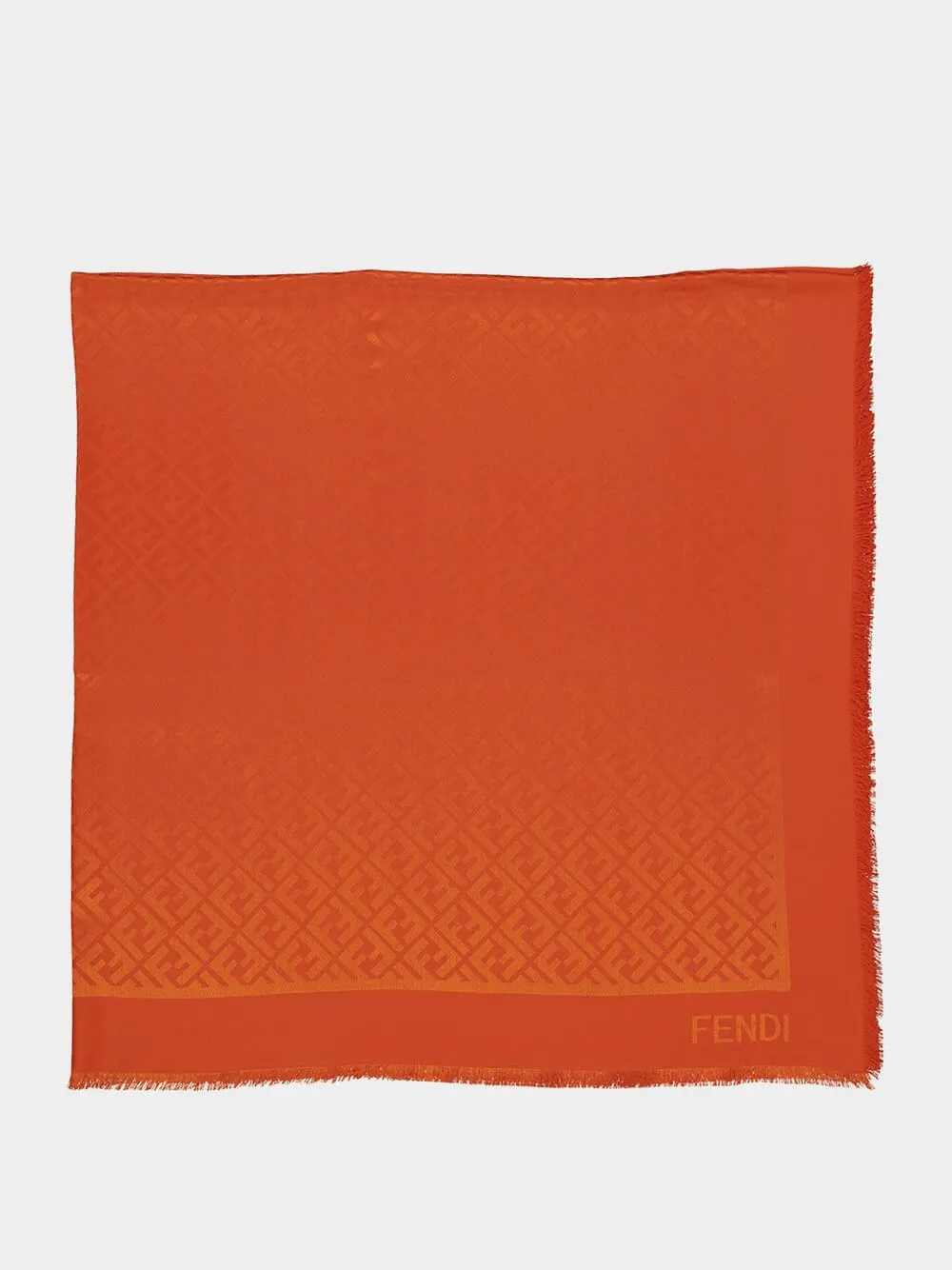 Orange FF Jacquard Shawl sold by Fashion Clinic product image thumbnail 2