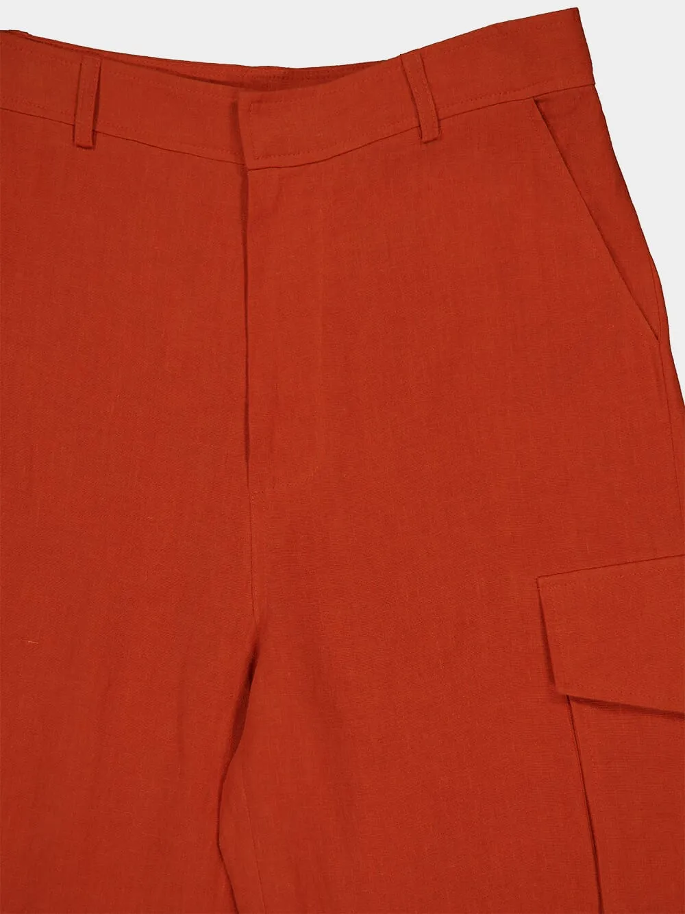 Saguaro Cinnamon Stick Linen Cargo Pants sold by Fashion Clinic product image thumbnail 5