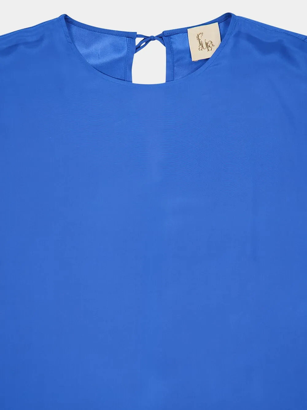 Auriga Blue Silk Kaftan Dress sold by Fashion Clinic product image thumbnail 5