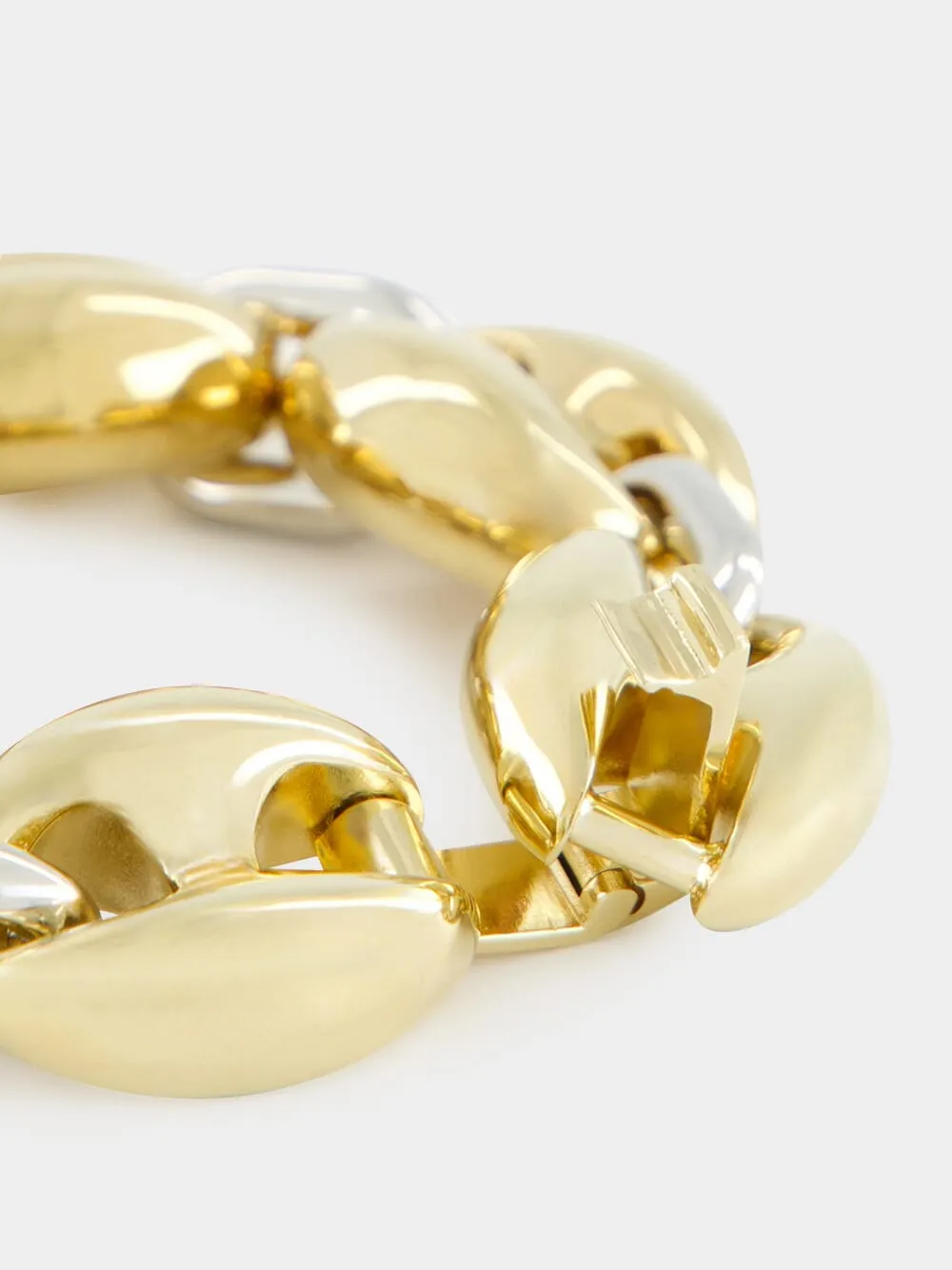 Eight chunky bicolored bracelet sold by Fashion Clinic product image thumbnail 3