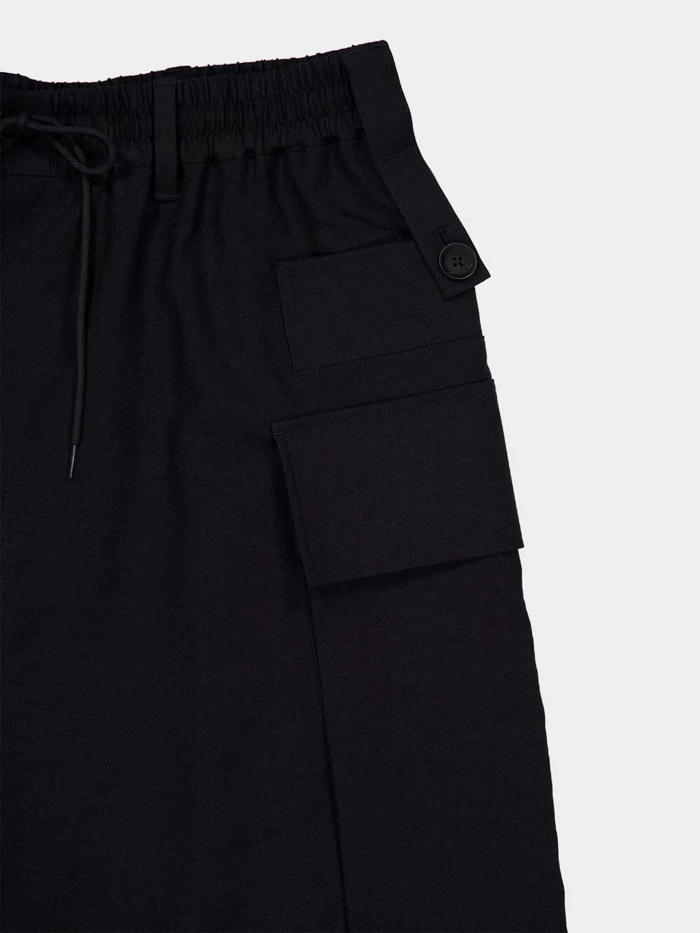 Black Sport Uniform Cargo Pants sold by Fashion Clinic product image thumbnail 5