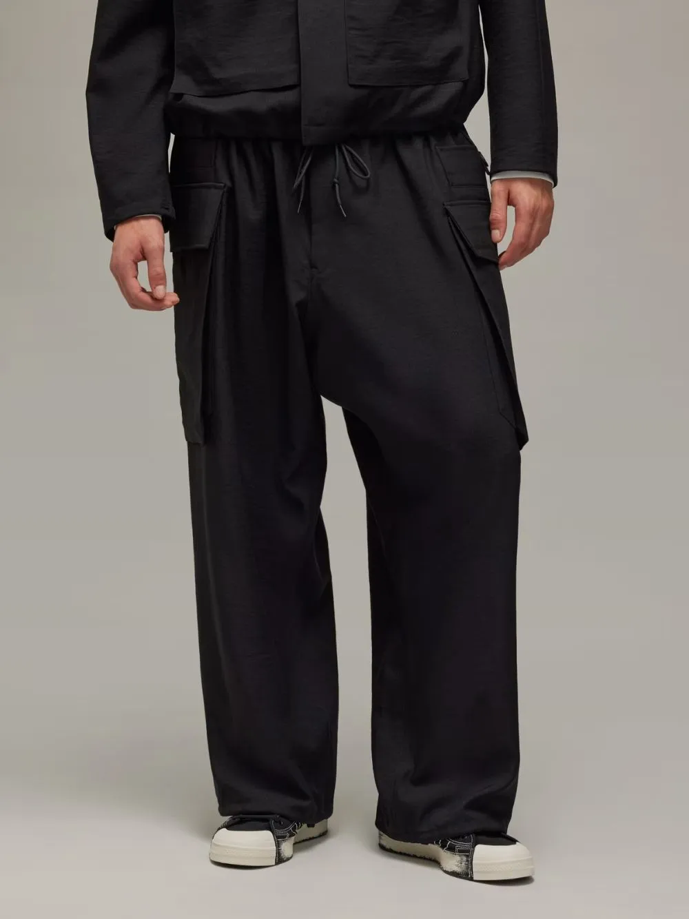 Black Sport Uniform Cargo Pants sold by Fashion Clinic product image thumbnail 2