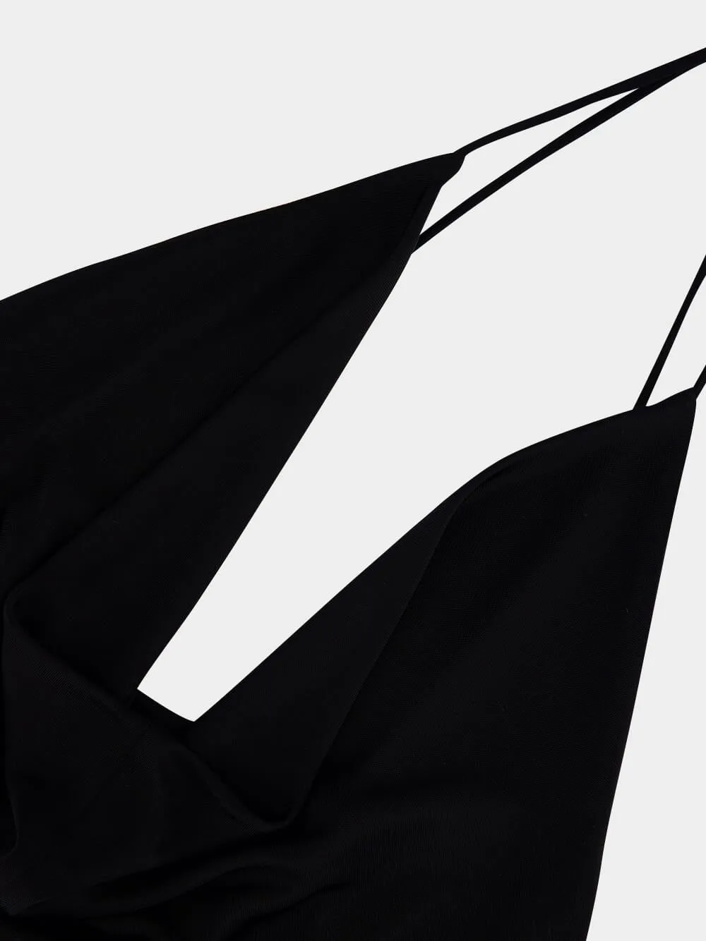 Black Jersey Halterneck Tank Top sold by Fashion Clinic product image thumbnail 5