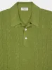 Green Silk-Linen Polo Shirt sold by Fashion Clinic