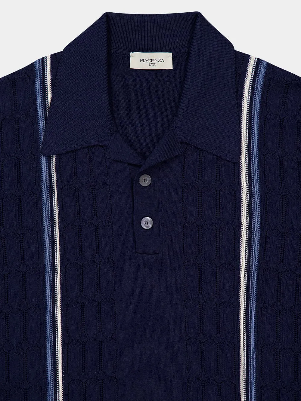 Dark Navy Cotton Polo Shirt sold by Fashion Clinic product image thumbnail 3
