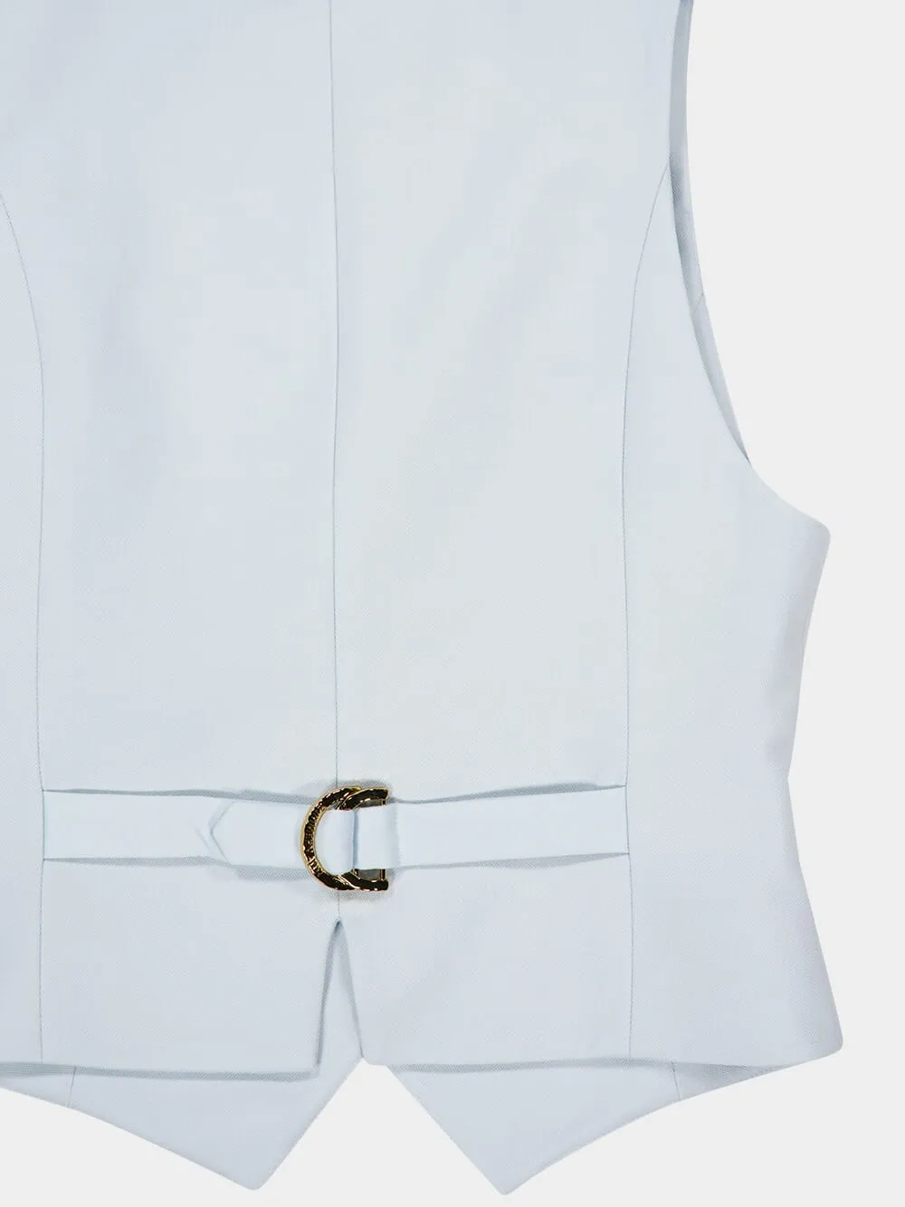 Sea Foam Wool Waistcoat sold by Fashion Clinic product image thumbnail 4