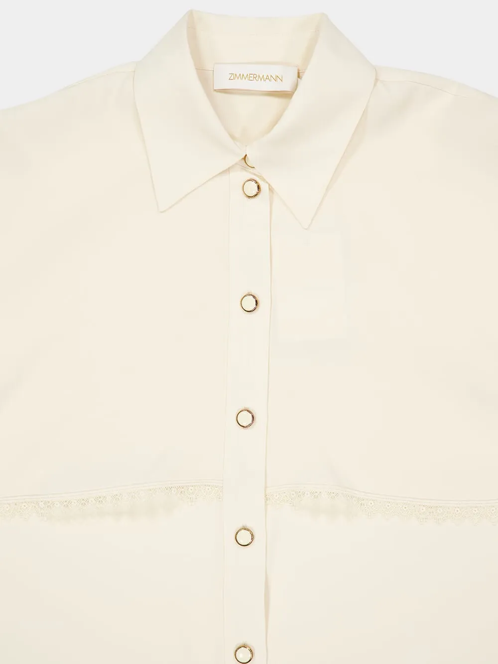 Cream Fringed Cape Blouse sold by Fashion Clinic product image thumbnail 3