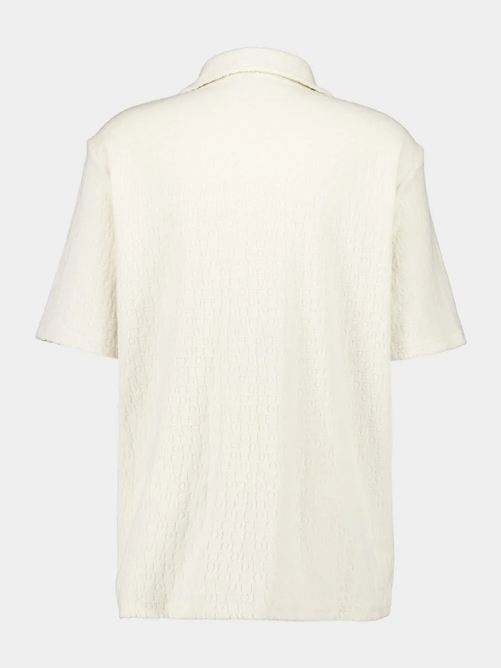 Cream Terry Cotton Bowling Shirt sold by Fashion Clinic product image thumbnail 2