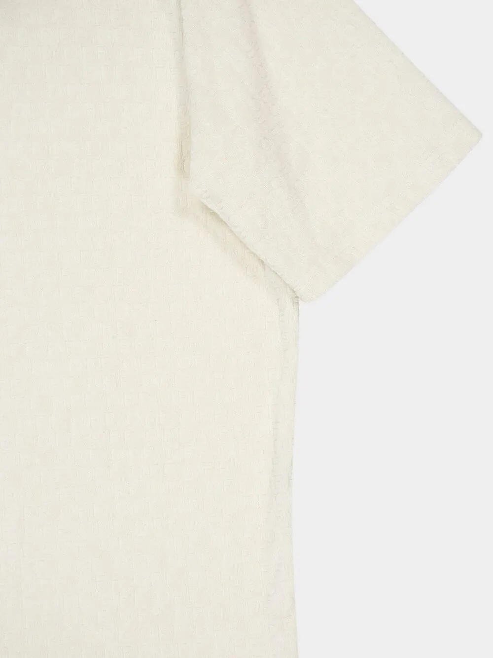 Cream Terry Cotton Bowling Shirt sold by Fashion Clinic product image thumbnail 4