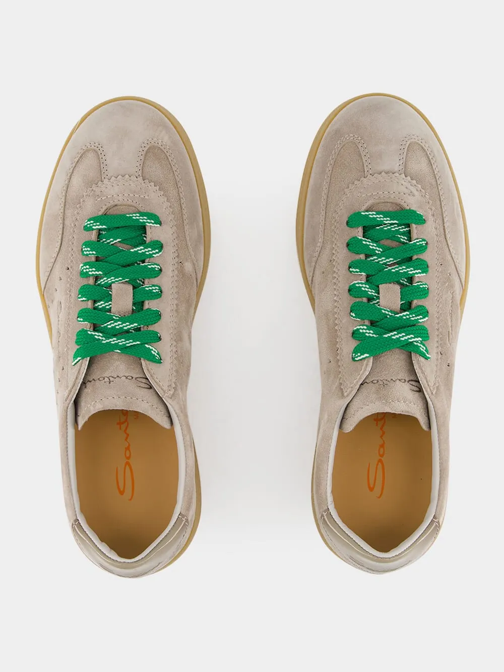 Beige Leather Low-Top Oly-Pulse Sneakers sold by Fashion Clinic product image thumbnail 4