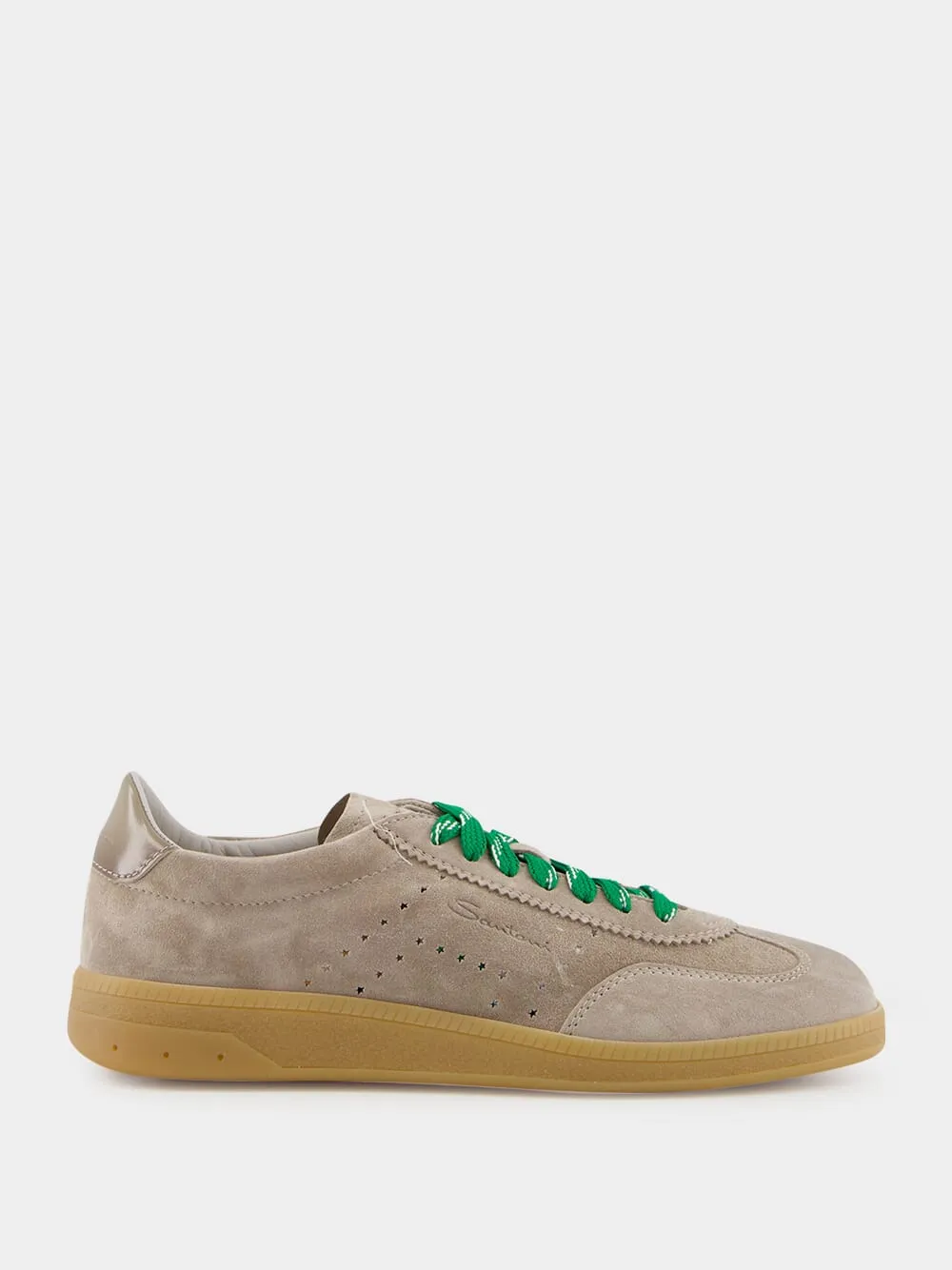 Beige Leather Low-Top Oly-Pulse Sneakers sold by Fashion Clinic