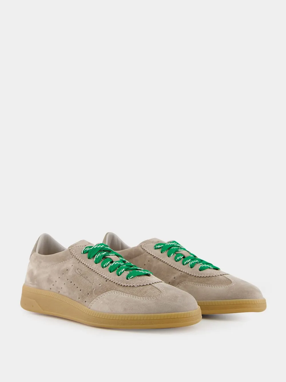 Beige Leather Low-Top Oly-Pulse Sneakers sold by Fashion Clinic product image thumbnail 3