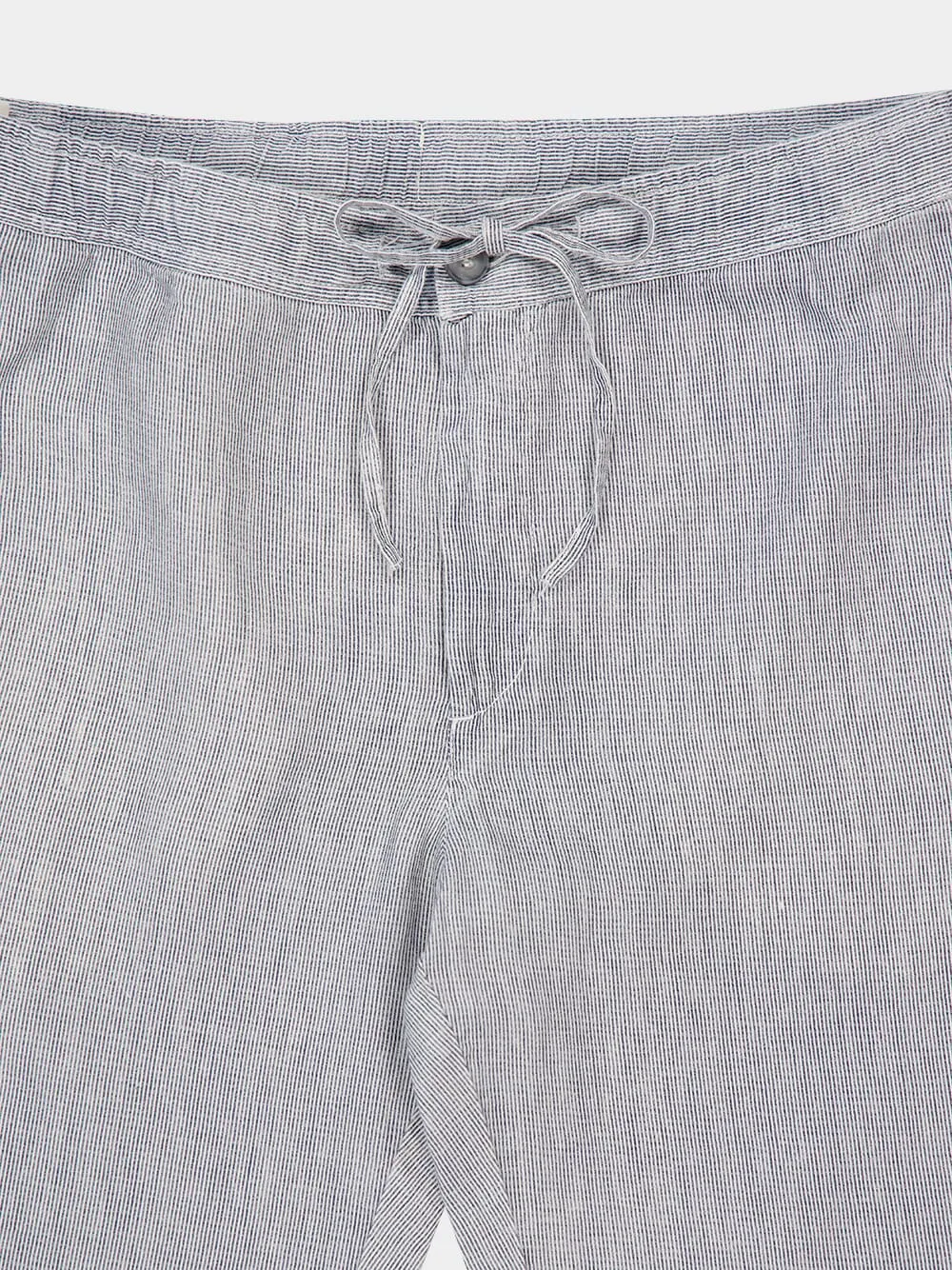 Grey Linen Casual Trousers sold by Fashion Clinic product image thumbnail 3